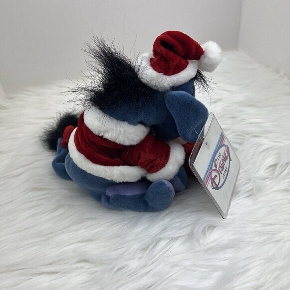 Disney Store Mini Bean Bag "Santa Eeyore" 8" Plush Christmas Stuffed Animal - Picture 10 of 15